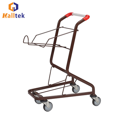 Double Layer Supermarket Shopping Trolley For Grocery 100KG Capacity