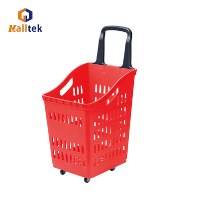 OEM ODM 60L Large Capacity Plastic Shopping Basket With Ergonomic Handle