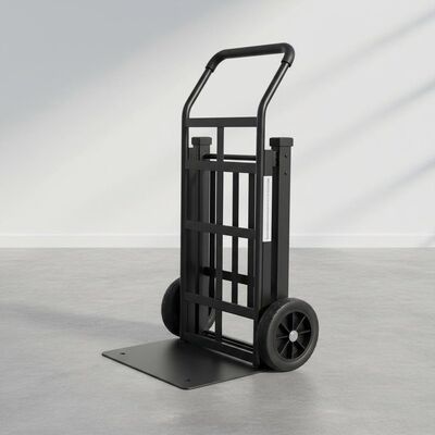 Power Coated Hand Truck Trolley Foldable No Heavy Duty Steel Frame Industrial Material Handling Equipment Transport Cart