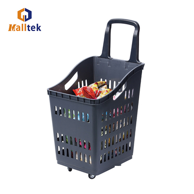 OEM ODM 60L Large Capacity Plastic Shopping Basket With Ergonomic Handle