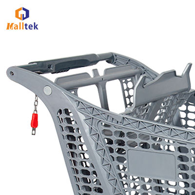180L Half Plastic Supermarket Shopping Trolley With Metal Base Feet For Supermartket