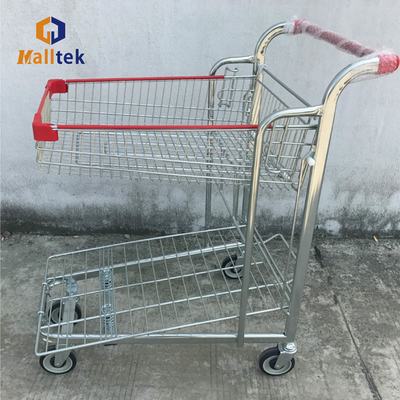 Fold Up Logistics Trolley With 5 Inch PU Wheels For Heavy Load Warehouse Transport