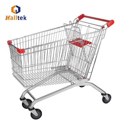 5 ίντσες ΠΥ τροχούς 180L Σούπερ μάρκετ European Metal Trolley